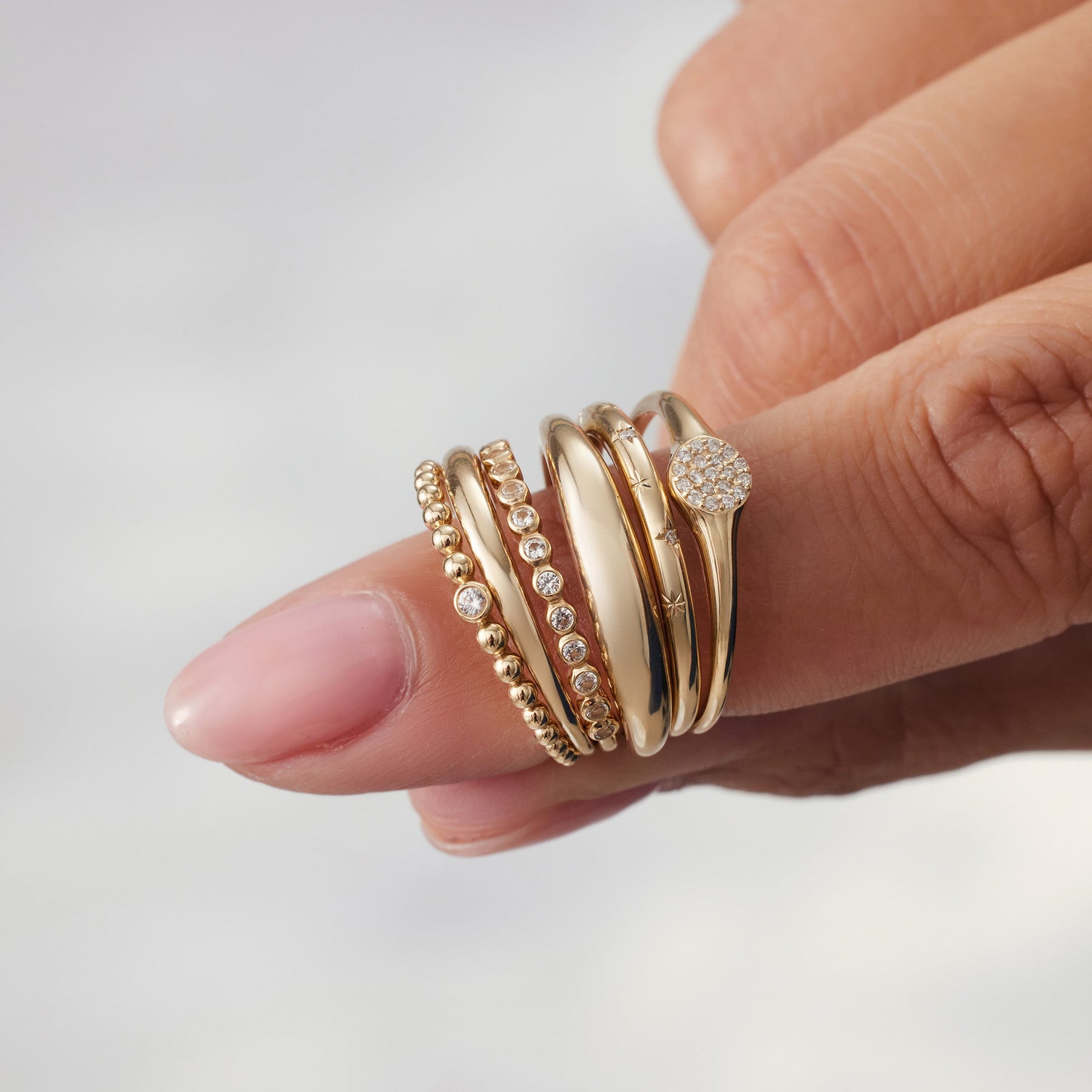 Women's Gold Slim Dome Ring Statement Jewellery Jewelry Gift for Women Weddings Parties Prom and Everyday Wear