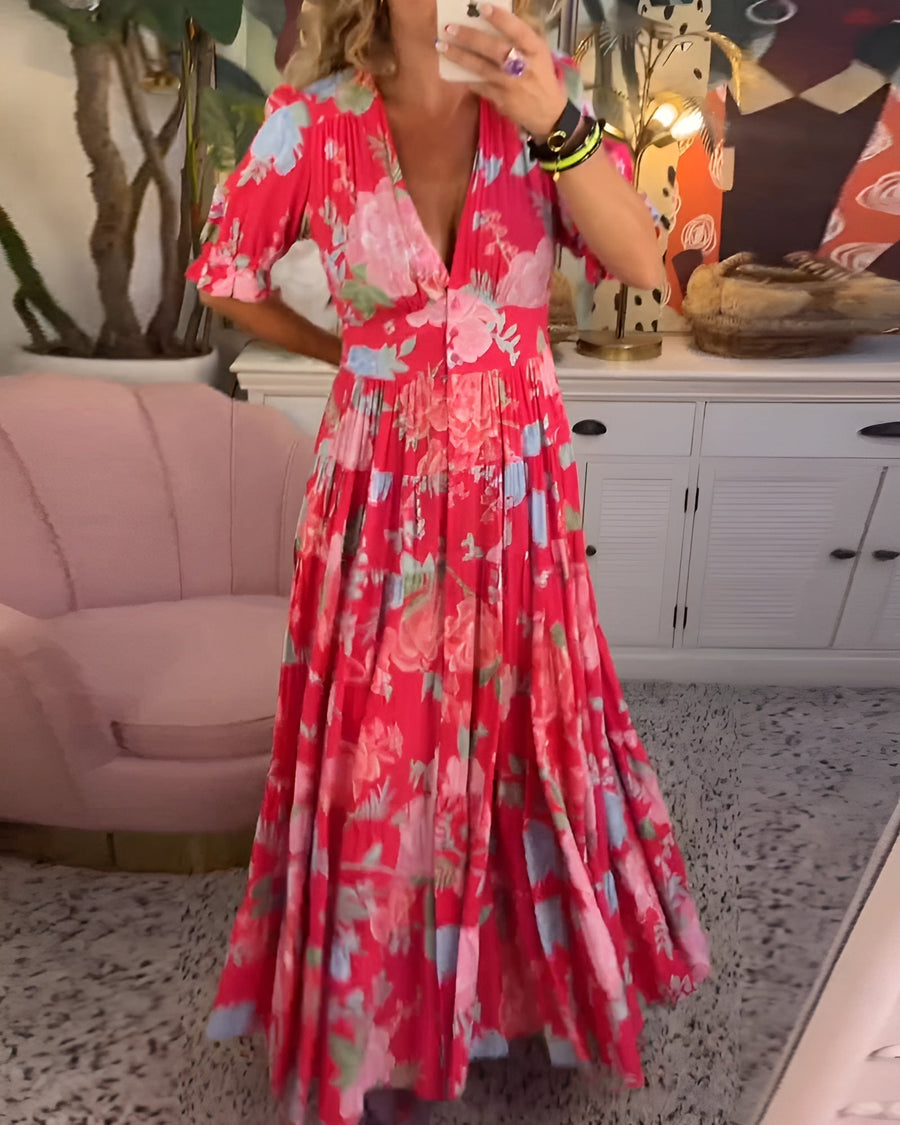Women's Floral Maxi Dress Summer Dress Outfit for Summer Holidays Weddings Parties and Everyday Wear