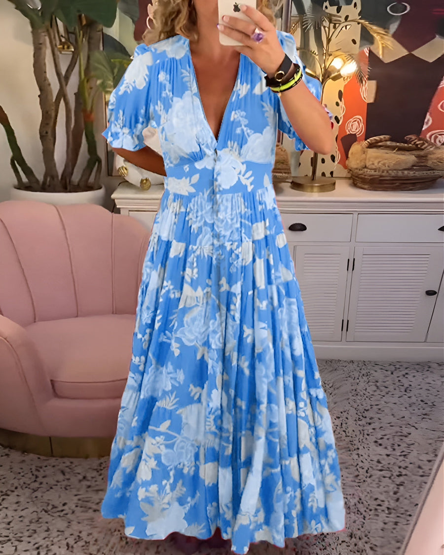 Women's Floral Maxi Dress Summer Dress Outfit for Summer Holidays Weddings Parties and Everyday Wear