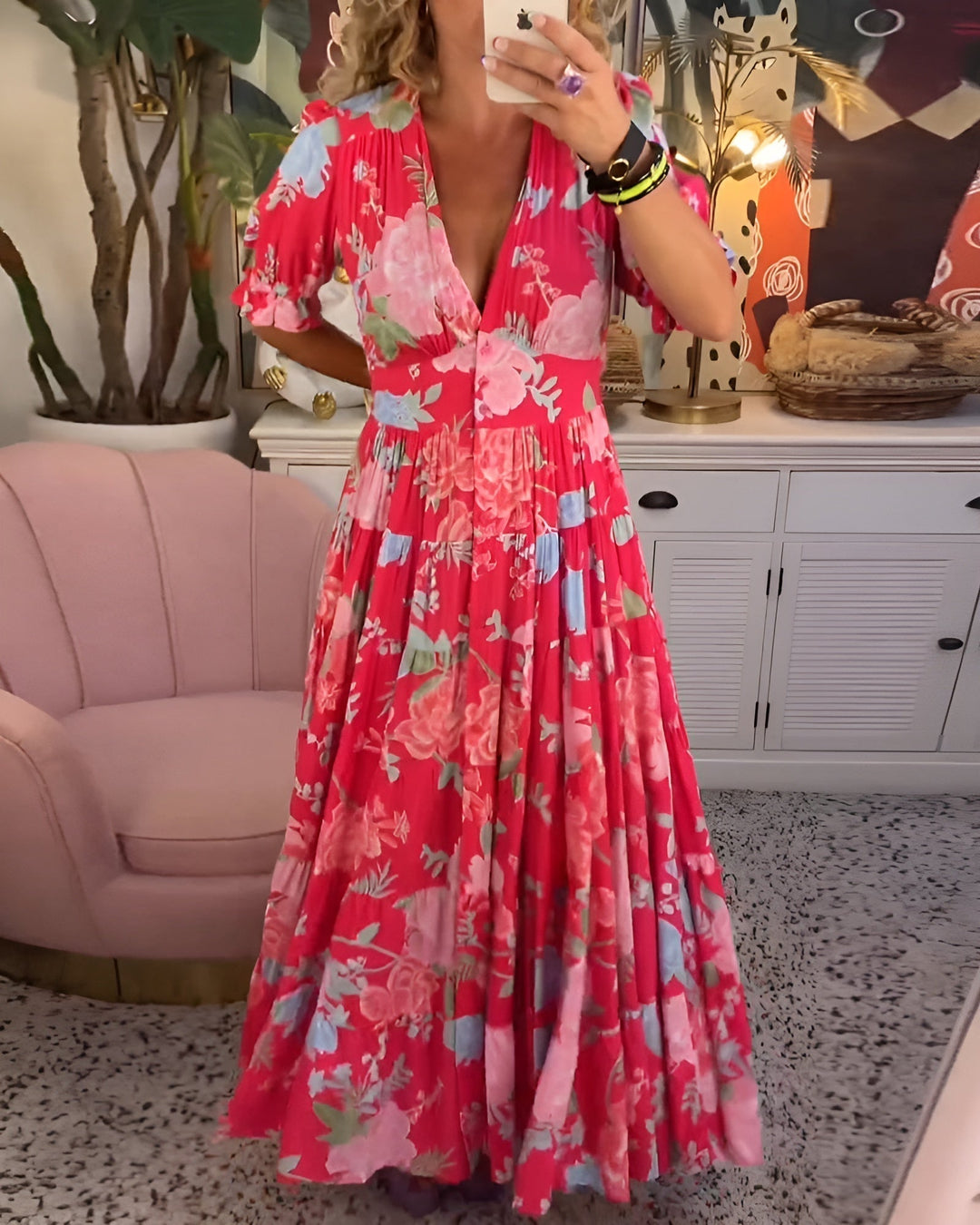 Women’s Floral Maxi Dress | Elegant Summer Dress