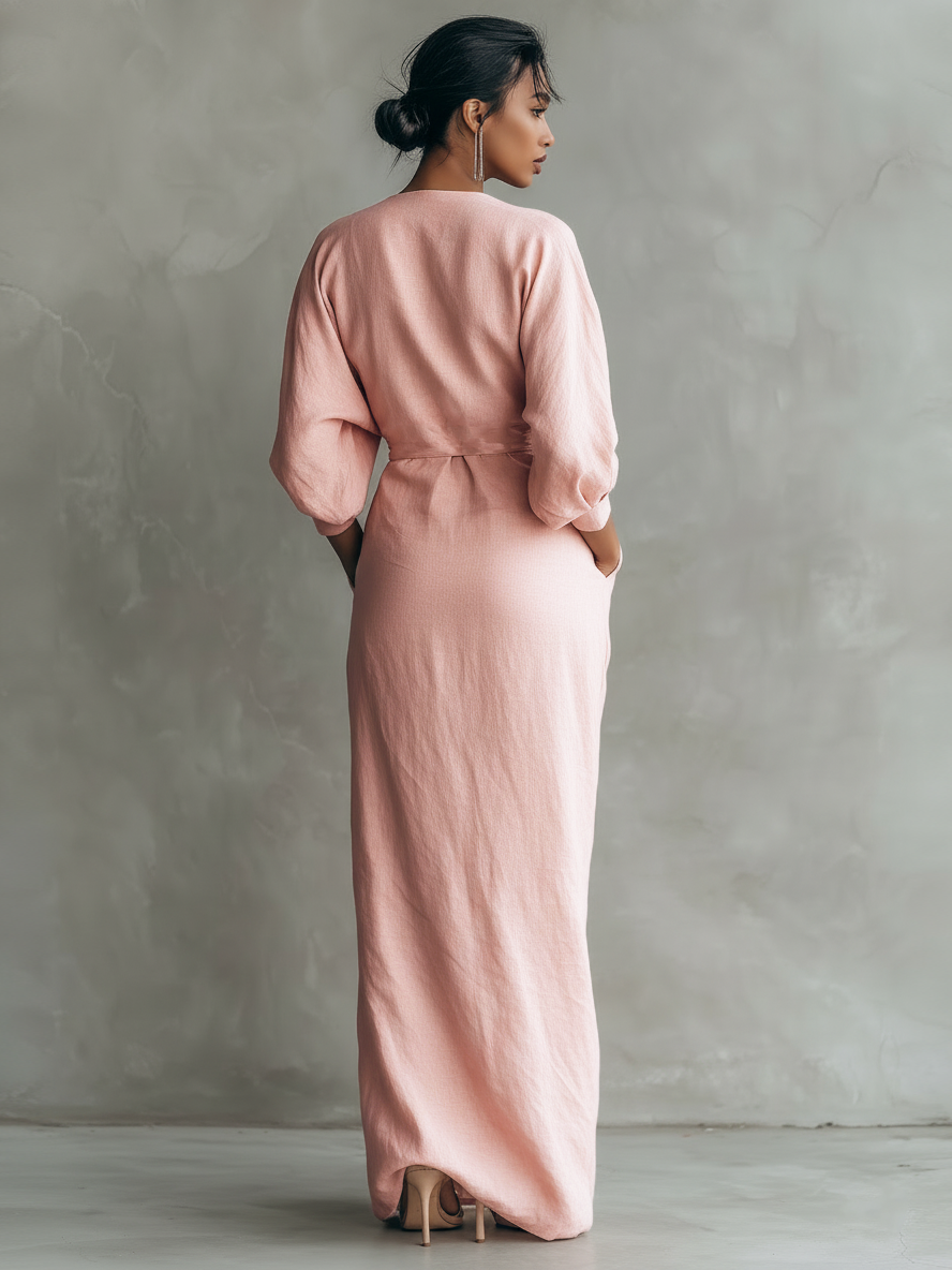 Women's Minimalist Maxi Dress Outfit for Summer Holidays Weddings Parties and Everyday Wear