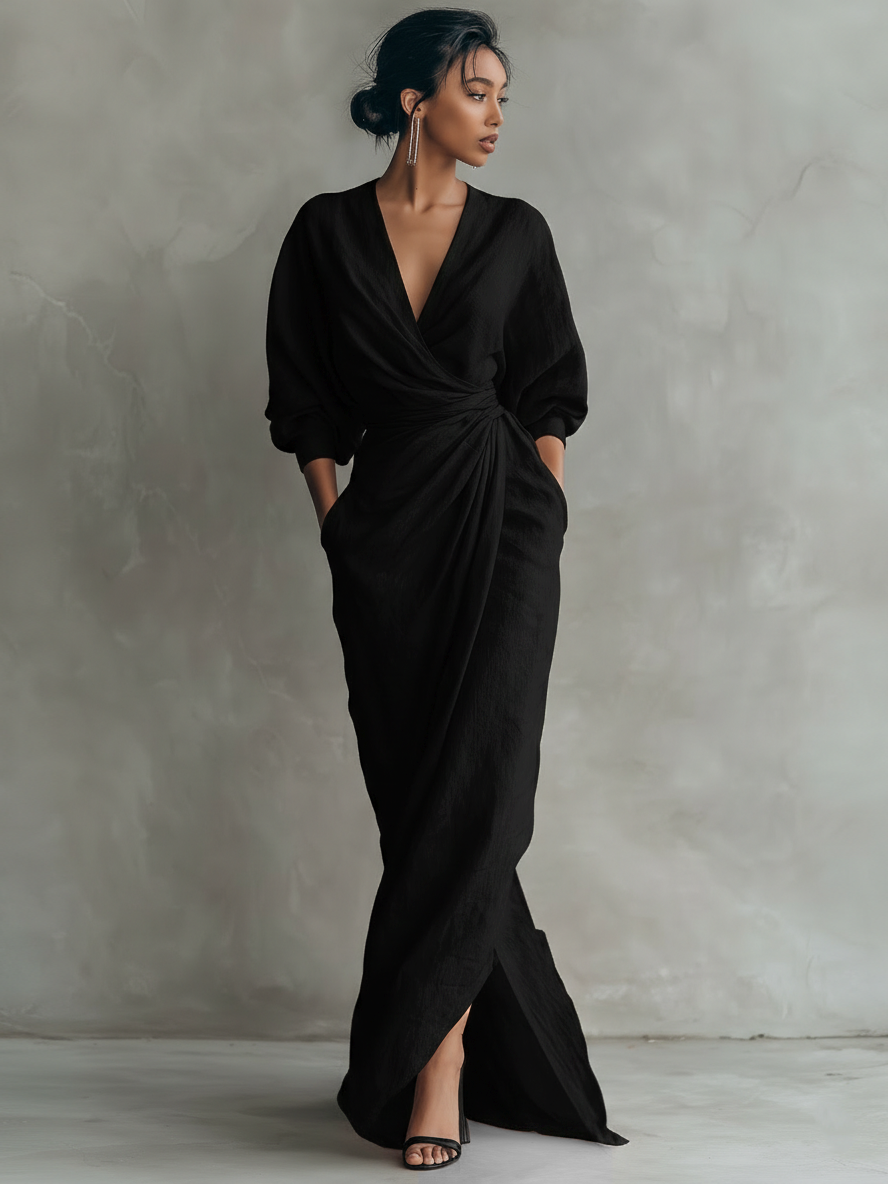 Women's Minimalist Maxi Dress Outfit for Summer Holidays Weddings Parties and Everyday Wear