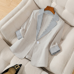 Women's Office Blazer Coat Classy Button Front Long Sleeve Tailored Professional