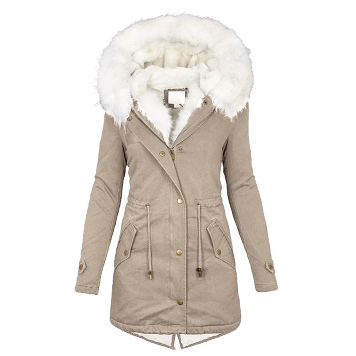 Women's Elegant Overcoat Tailored Fit Long Sleeve Classic Style Layering