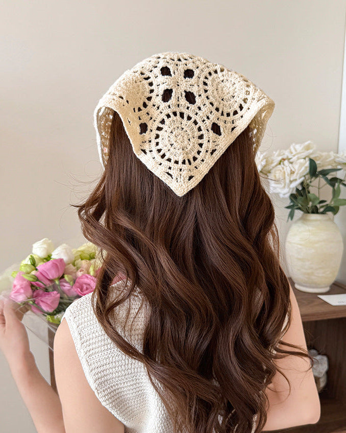 Women's Open-Knit Head Boho Scarf Knitwear for Autumn Winter Layering Cosy Days and Everyday Wear