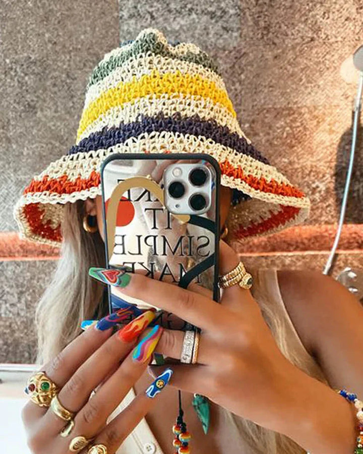Women’s Stylish Striped Bucket Hat | Trendy