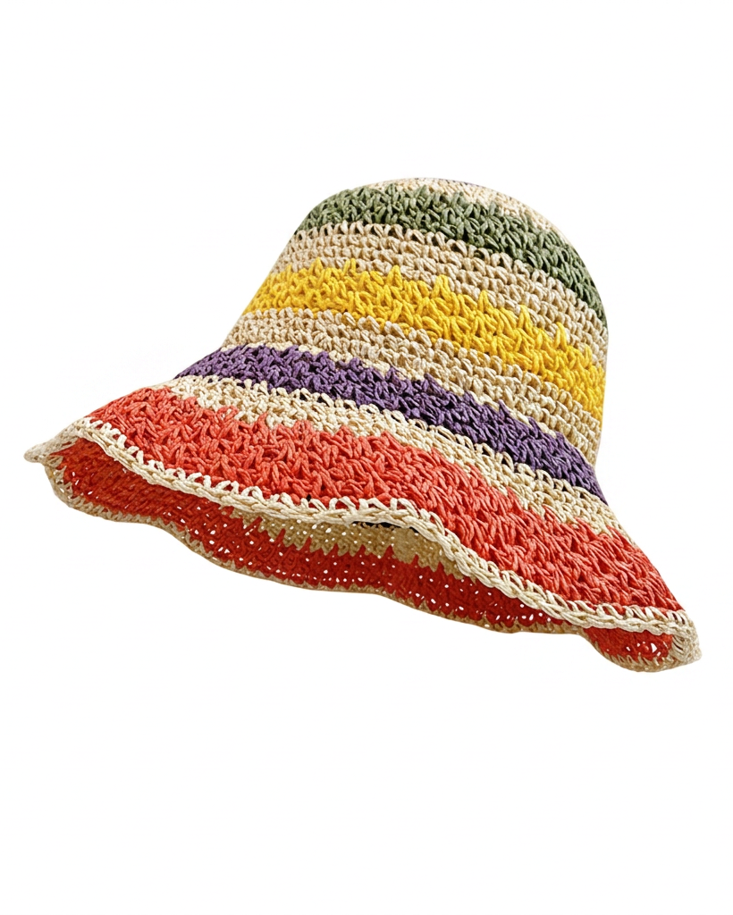 Women's Striped Bucket Hat for Work Travel Holidays Shopping Commutes and Everyday Use