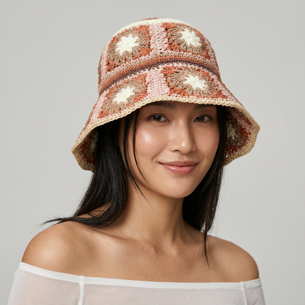 Women's Floral Bucket Summer Hat for Work Travel Holidays Shopping Commutes and Everyday Use
