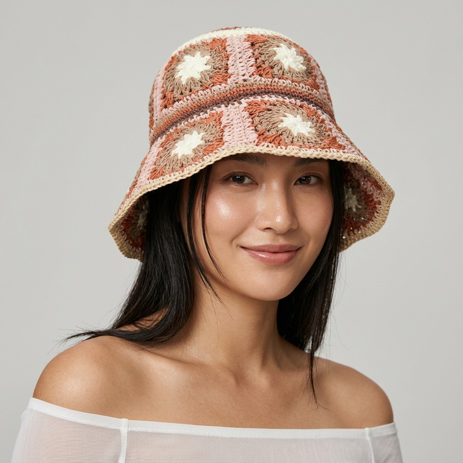 Women's Floral Bucket Summer Hat for Work Travel Holidays Shopping Commutes and Everyday Use