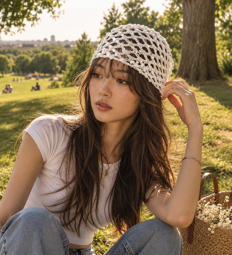 Women's Festival Beanie Accessory for Holidays Festivals Weddings and Everyday Wear