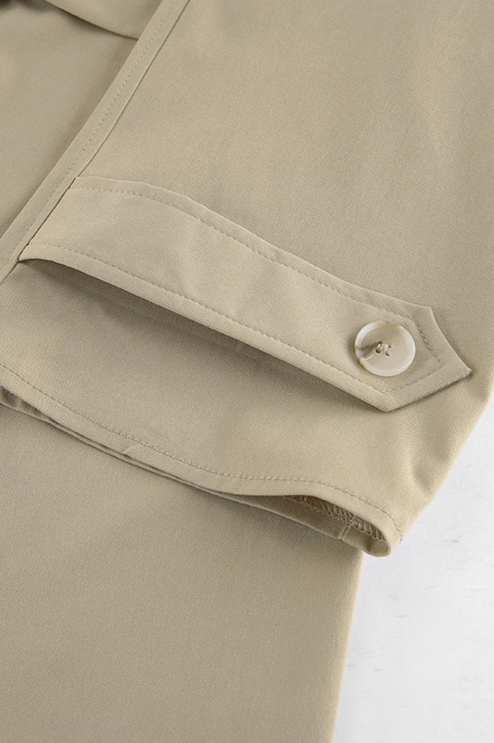 Women's Belted Trench Coat Jacket Point Collar Wrap Long Sleeve Stylish Casual