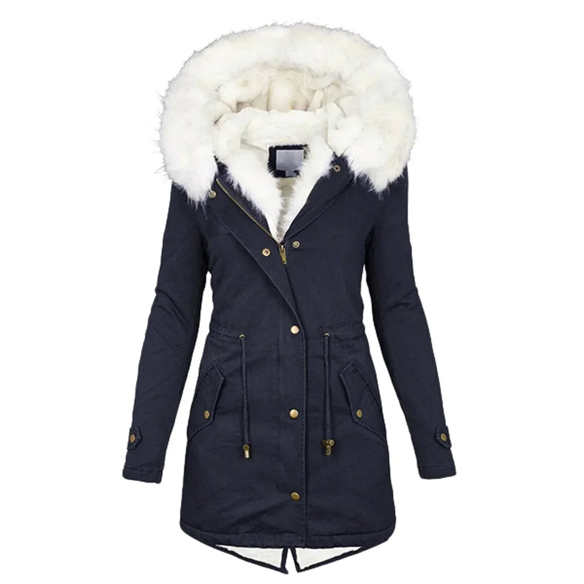 Women's Elegant Overcoat Tailored Fit Long Sleeve Classic Style Layering
