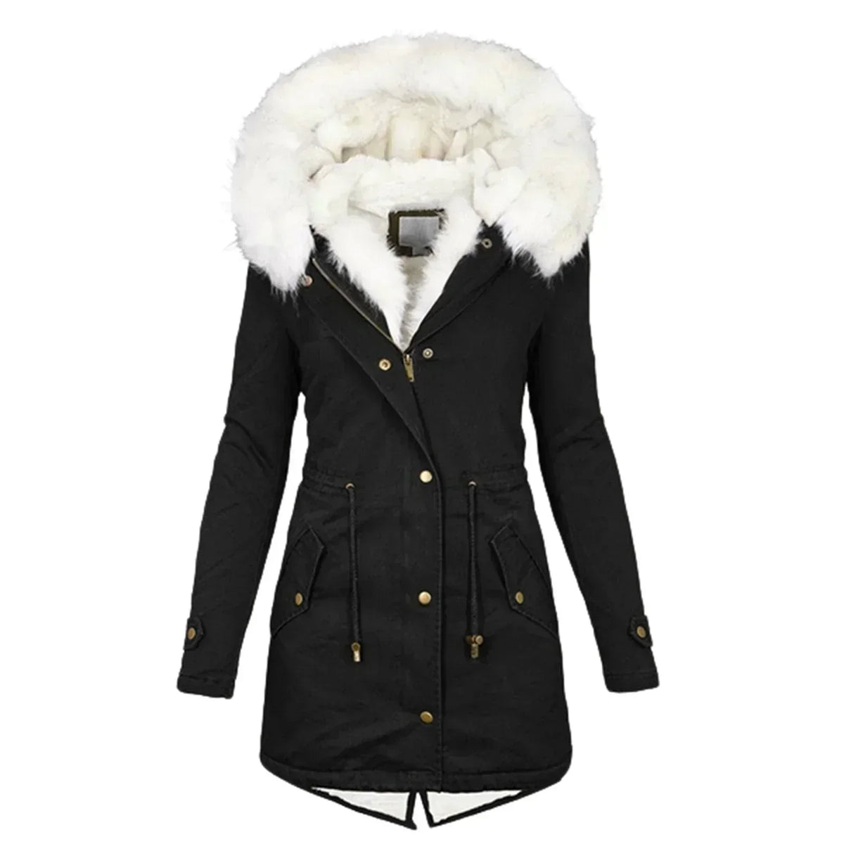Women's Elegant Overcoat Tailored Fit Long Sleeve Classic Style Layering