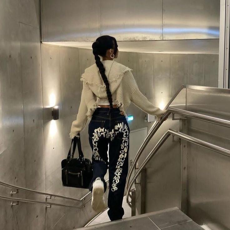 Women's Retro-Inspired Wide Leg Medium High Jeans Outfit for Work Casual Days Holidays and Everyday Wear