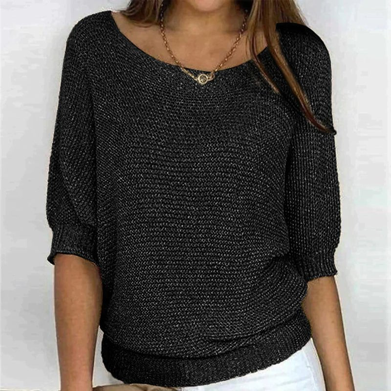 Women's Relaxed Fit Knit Casual Top Knitwear for Autumn Winter Layering Cosy Days and Everyday Wear
