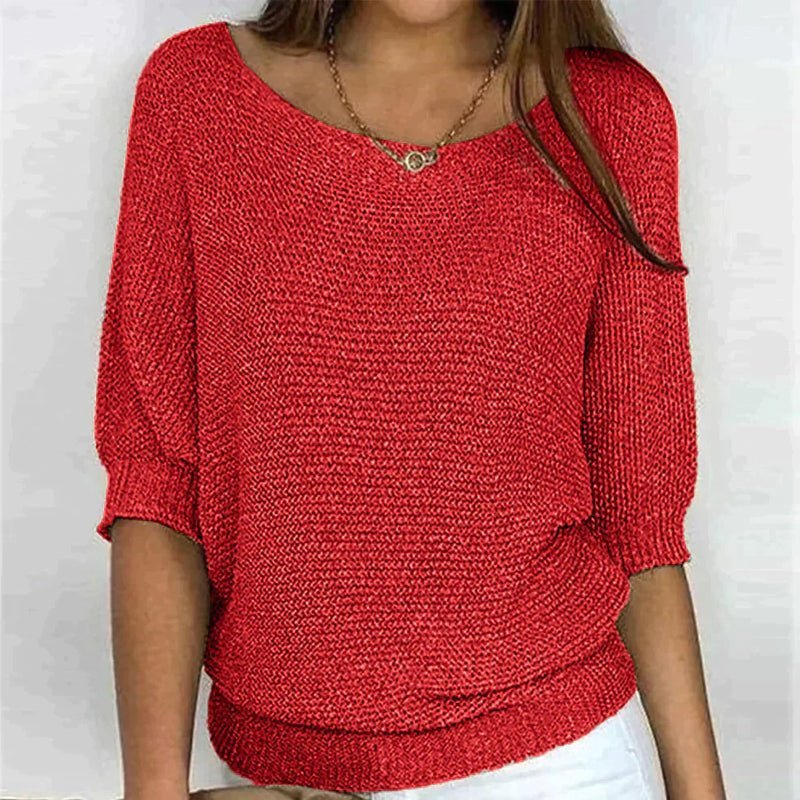 Women's Relaxed Fit Knit Casual Top Knitwear for Autumn Winter Layering Cosy Days and Everyday Wear