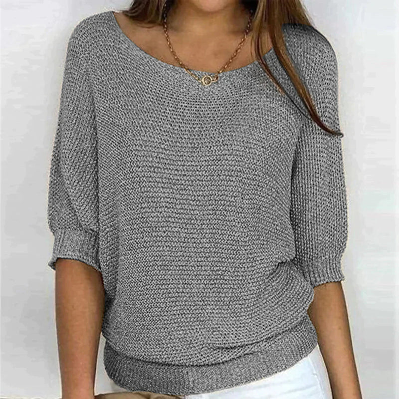 Women's Relaxed Fit Knit Casual Top Knitwear for Autumn Winter Layering Cosy Days and Everyday Wear