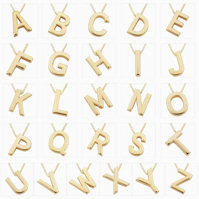 Women's Gold Initial Necklace Statement Jewellery Jewelry Gift for Women Weddings Parties Prom and Everyday Wear