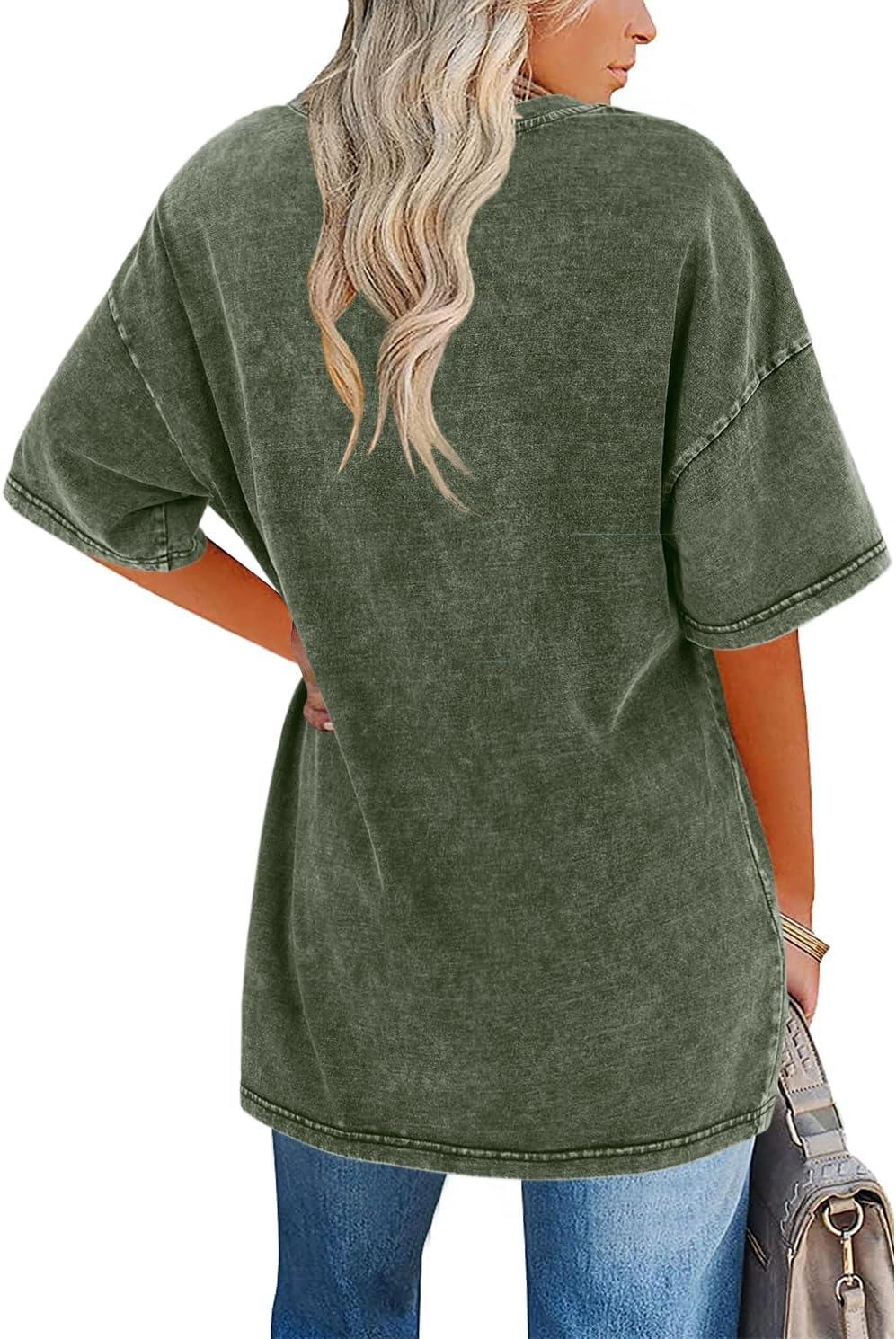 Women's Oversized Vintage T-Shirt Casual Relaxed Outfit for Work Brunch Casual Days and Everyday Wear