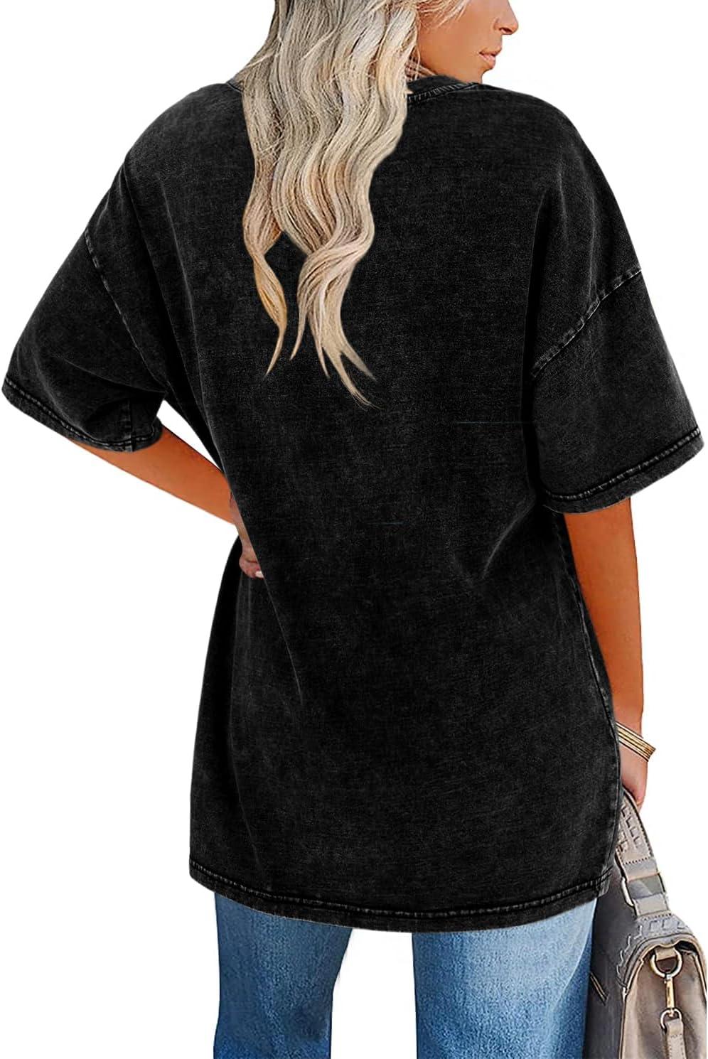 Women's Oversized Vintage T-Shirt Casual Relaxed Outfit for Work Brunch Casual Days and Everyday Wear