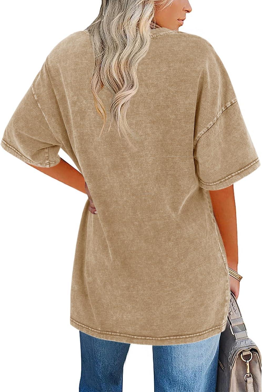 Women's Oversized Vintage T-Shirt Casual Relaxed Outfit for Work Brunch Casual Days and Everyday Wear