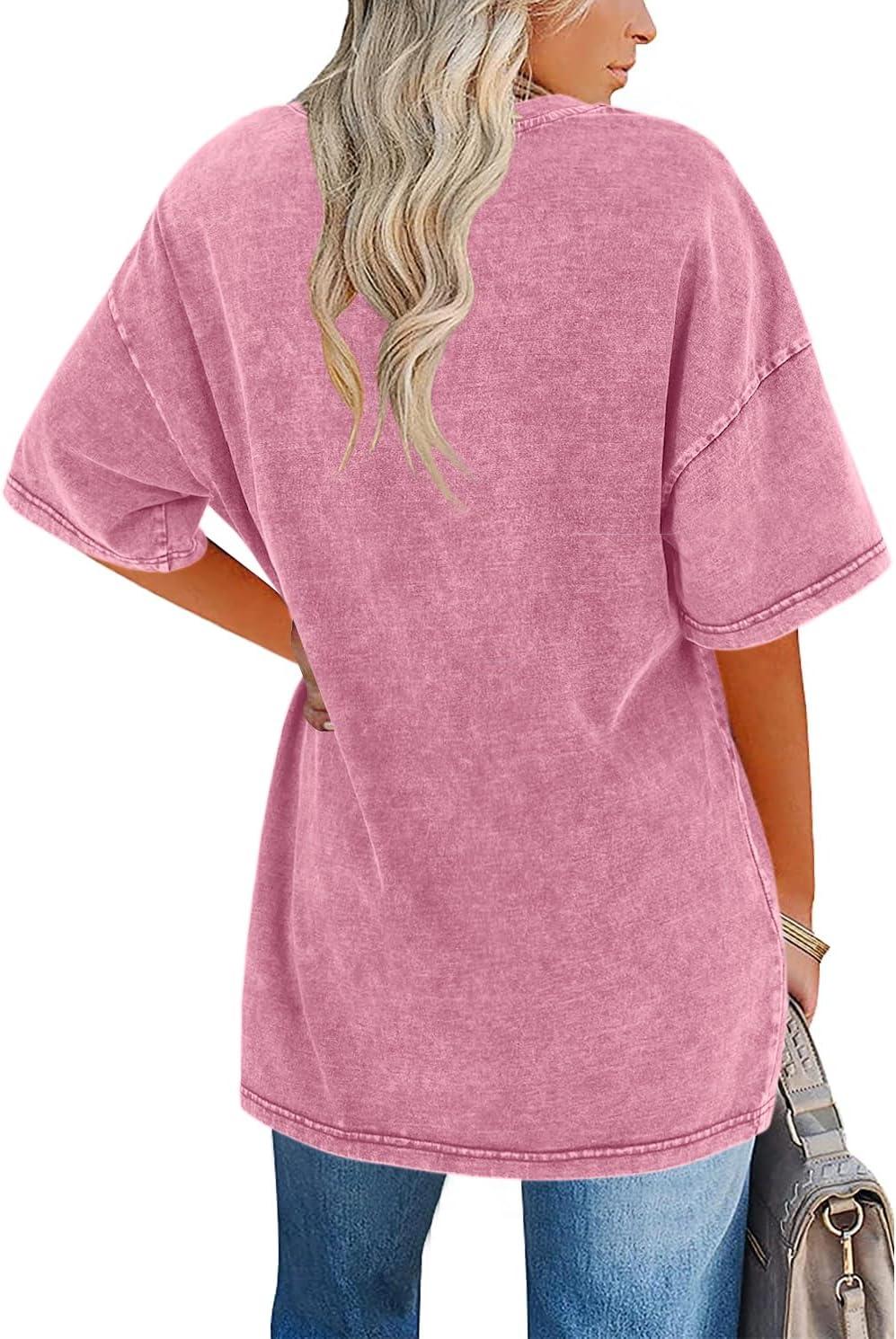 Women's Oversized Vintage T-Shirt Casual Relaxed Outfit for Work Brunch Casual Days and Everyday Wear