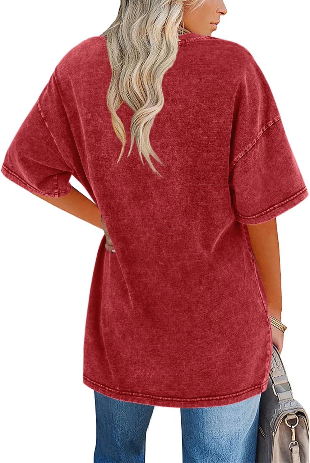 Women's Oversized Vintage T-Shirt Casual Relaxed Outfit for Work Brunch Casual Days and Everyday Wear