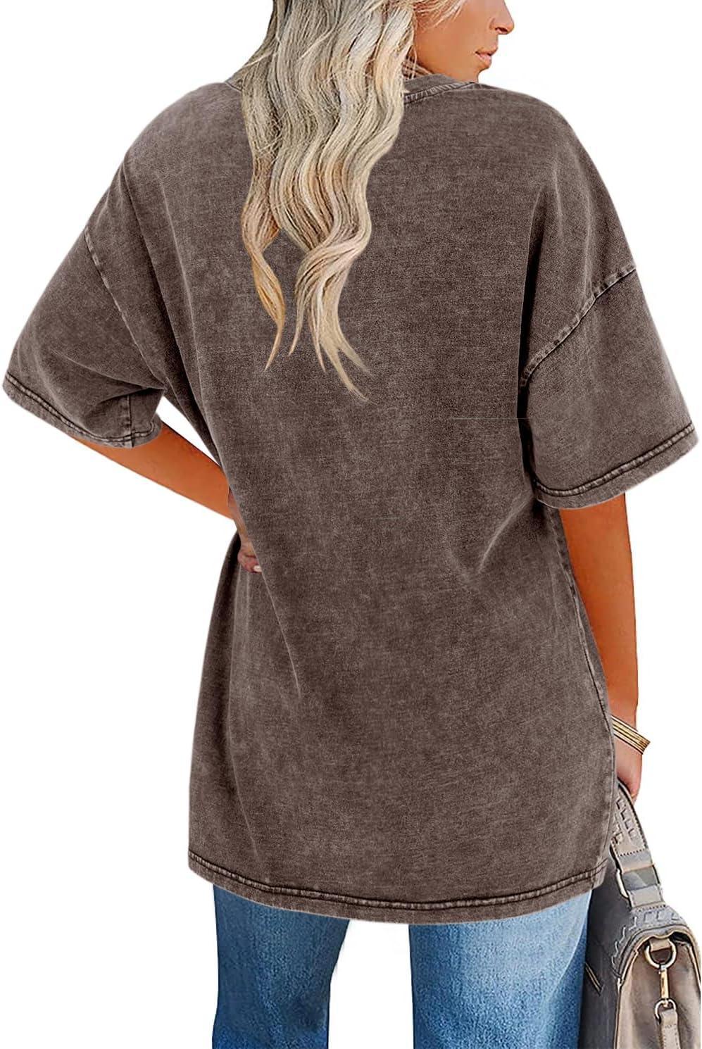 Women's Oversized Vintage T-Shirt Casual Relaxed Outfit for Work Brunch Casual Days and Everyday Wear