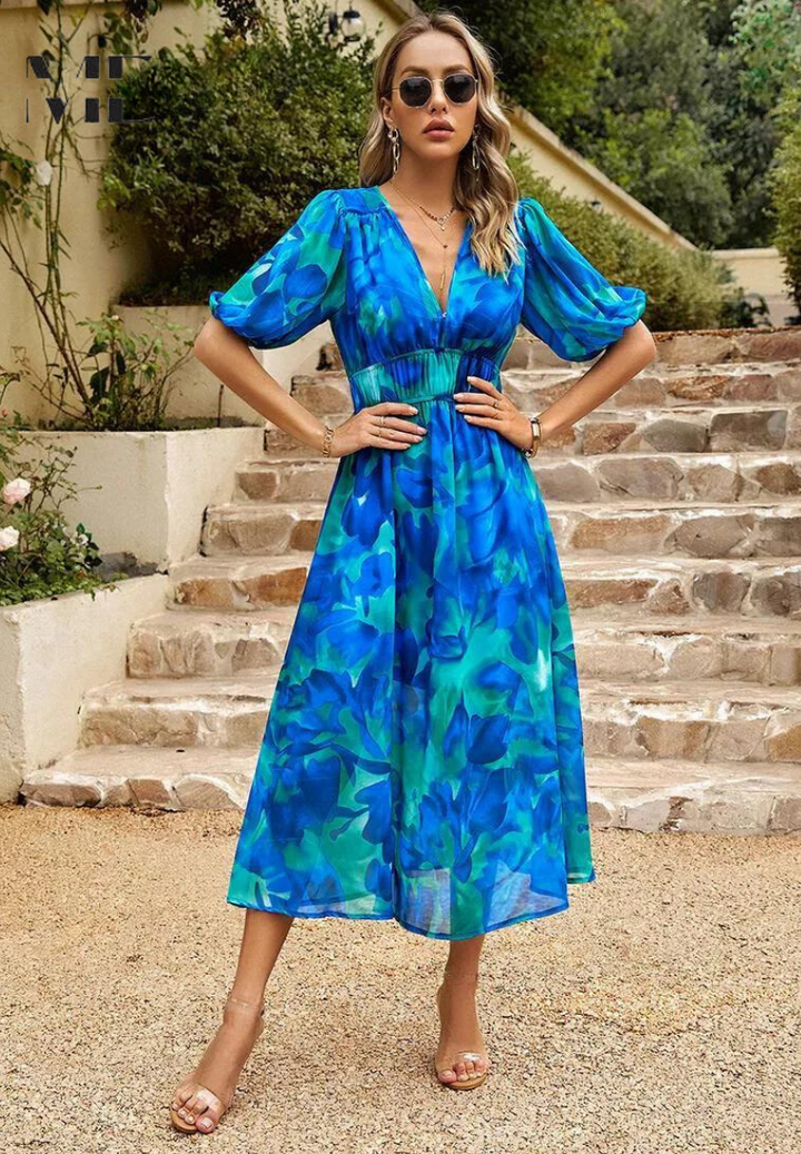 Women’s Elegant Floral Dress | Midi