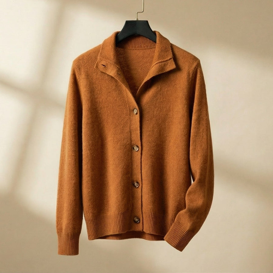 Women's Classic Cardigan Button-Front Long Sleeve Relaxed Fit Layering