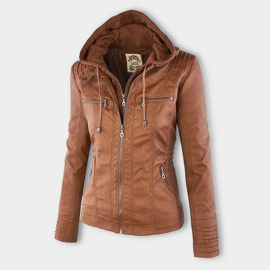 Women's Casual Hooded Jacket Relaxed Fit Full-Zip Lightweight Everyday