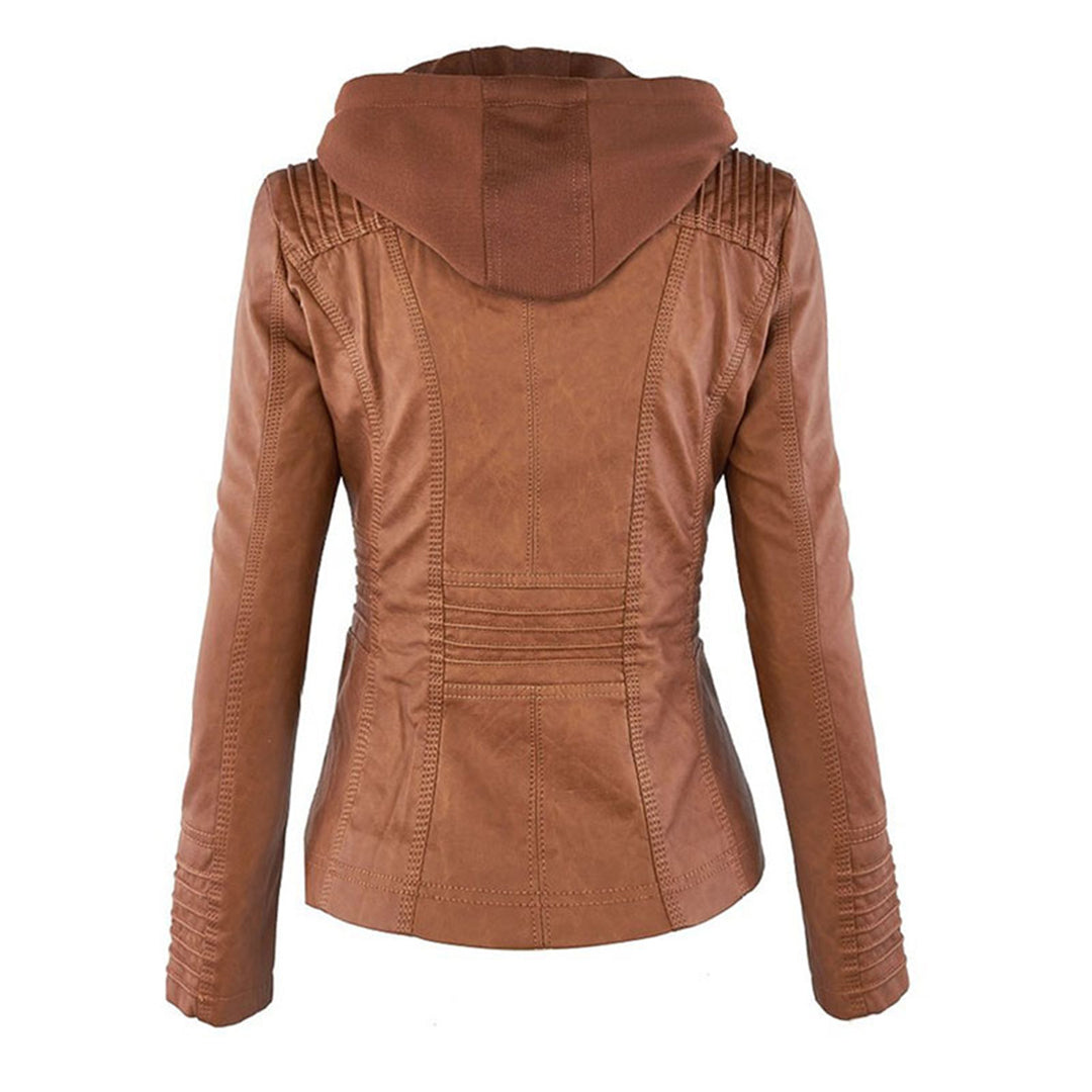 Women's Casual Hooded Jacket Relaxed Fit Full-Zip Lightweight Everyday