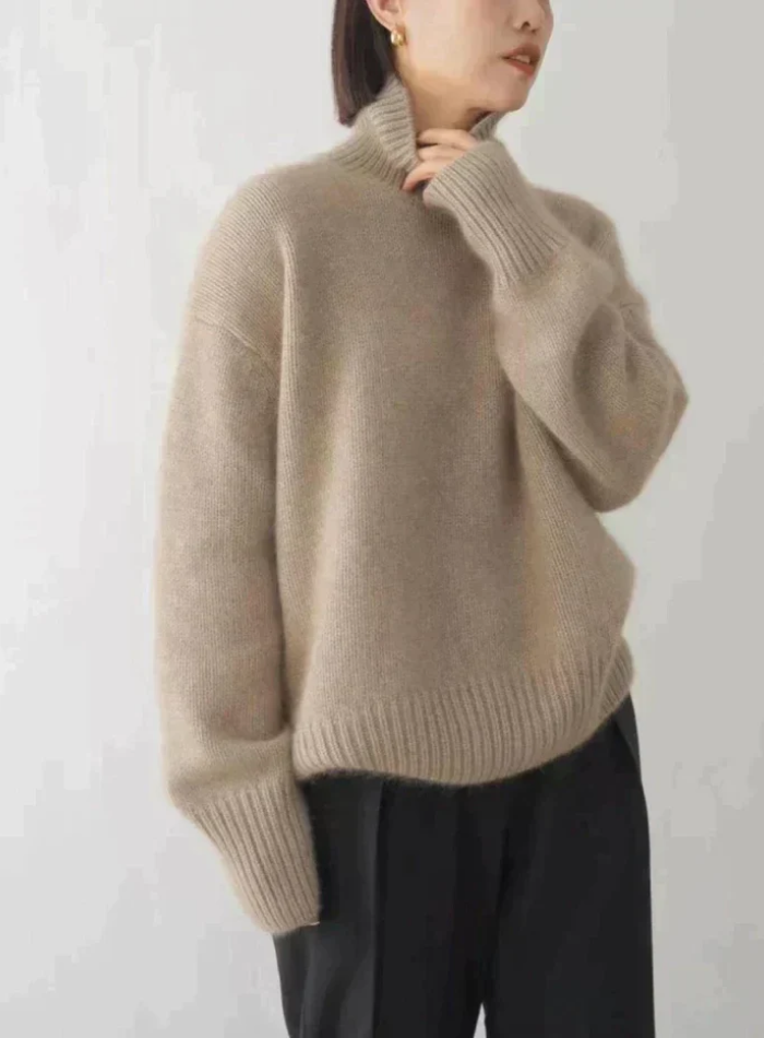 Women's Turtleneck Casual Sweater Knitwear for Autumn Winter Layering Cosy Days and Everyday Wear