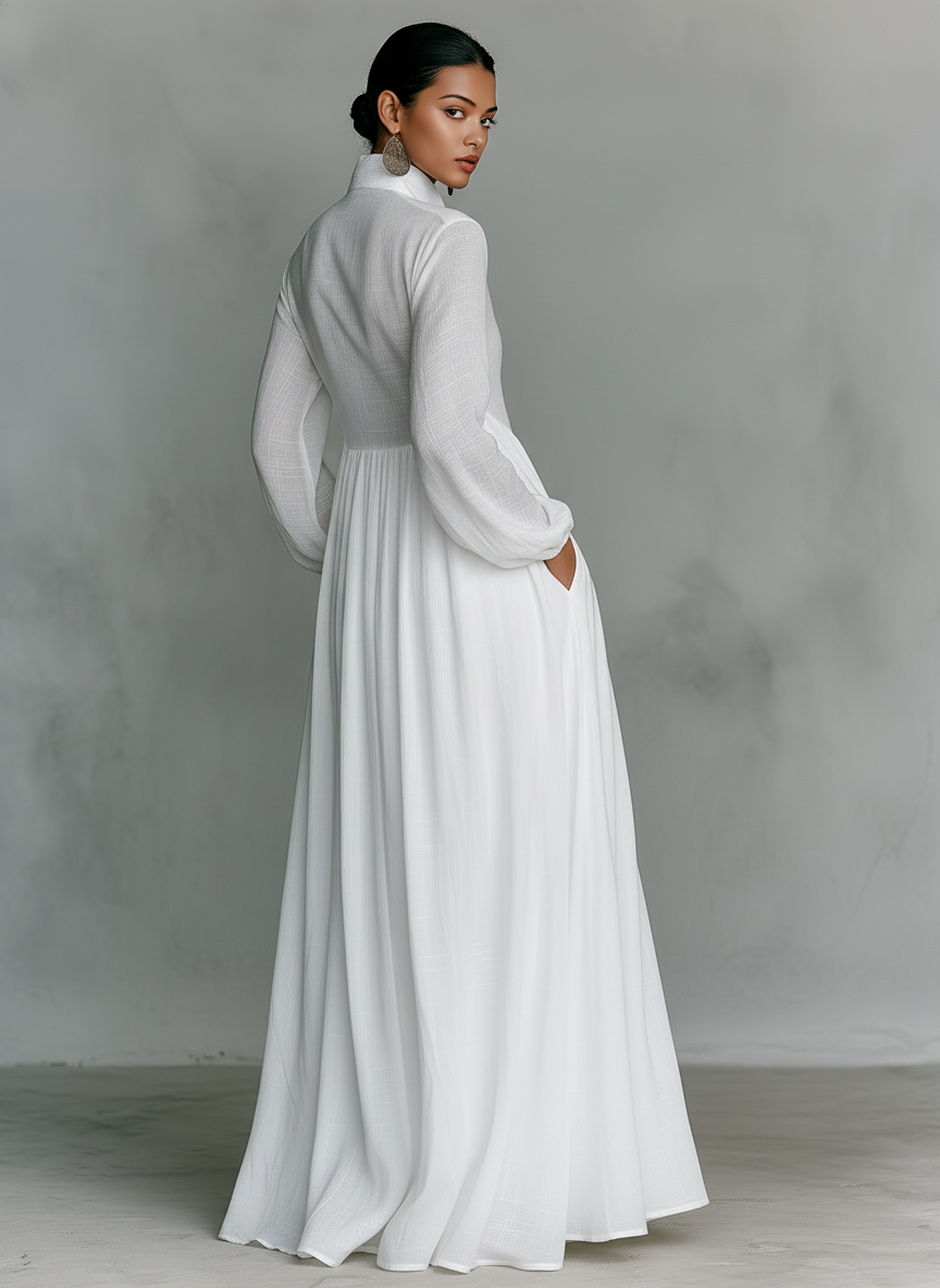 Women's Minimalist Patchwork Maxi Dress Outfit for Summer Holidays Weddings Parties and Everyday Wear