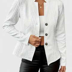 Women's Tailored Blazer Structured Fit Long Sleeve Notched Collar Professional
