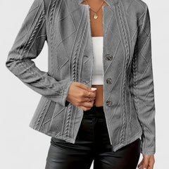 Women's Tailored Blazer Structured Fit Long Sleeve Notched Collar Professional