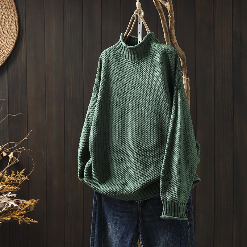 Women's Elegant Sweater Relaxed Fit Long Sleeve Crew Neck Casual Everyday