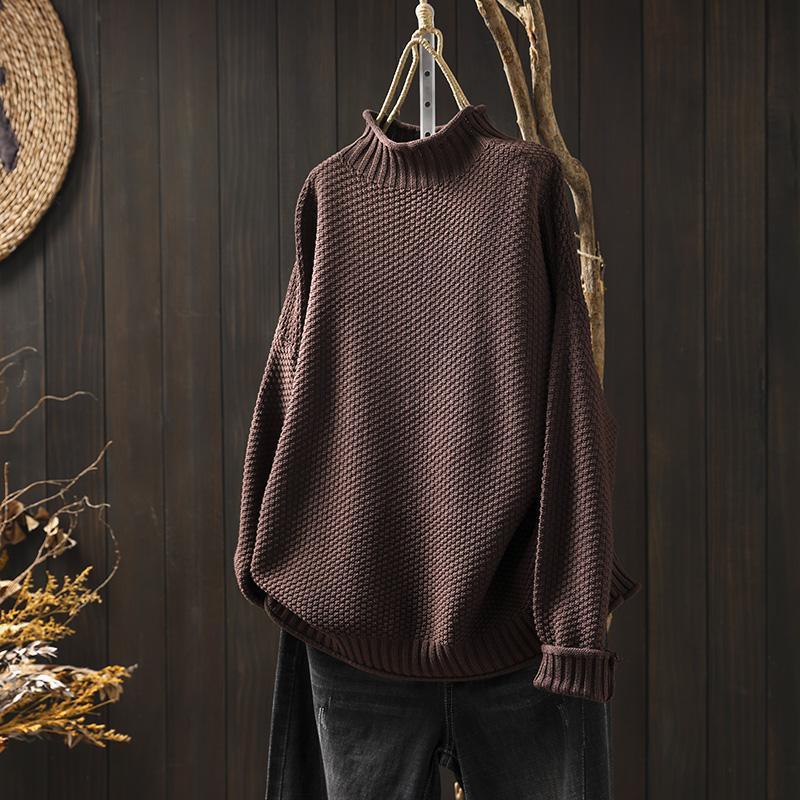 Women's Elegant Sweater Relaxed Fit Long Sleeve Crew Neck Casual Everyday