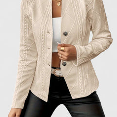 Women's Tailored Blazer Structured Fit Long Sleeve Notched Collar Professional
