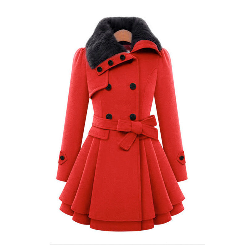 Women's Vintage-Inspired Trench Coat Classic Fit Double-Breasted Stylish Layering