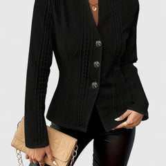 Women's Tailored Blazer Structured Fit Long Sleeve Notched Collar Professional