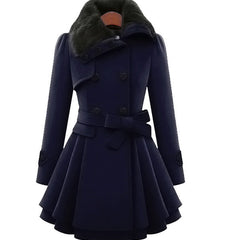 Women's Vintage-Inspired Trench Coat Classic Fit Double-Breasted Stylish Layering