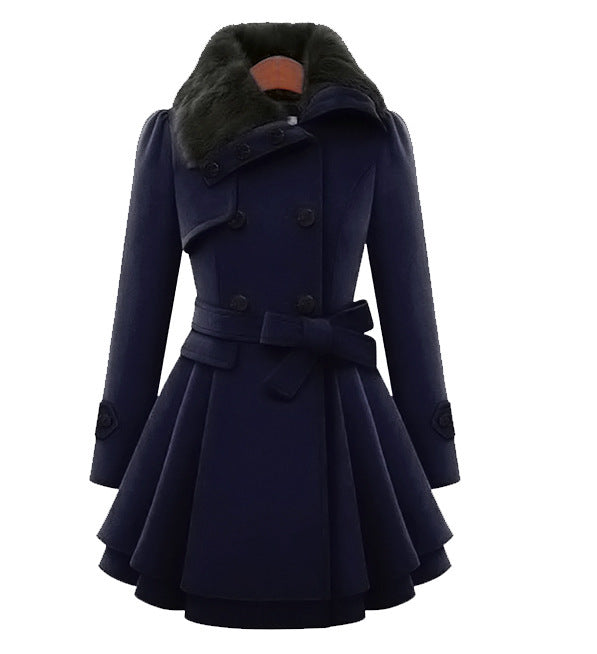 Women's Vintage-Inspired Trench Coat Classic Fit Double-Breasted Stylish Layering