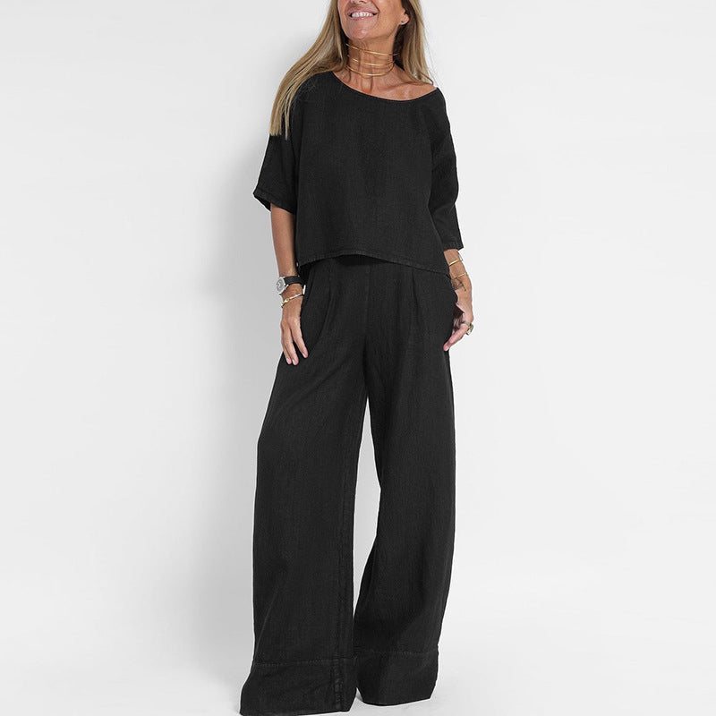Women's Relaxed-Fit Coordinated Set Outfit for Weddings Parties Holidays Occasions and Everyday Wear