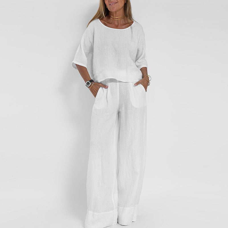 Women's Relaxed-Fit Coordinated Set Outfit for Weddings Parties Holidays Occasions and Everyday Wear