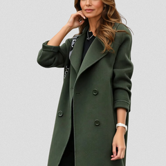 Women's Elegant Long Coat Tailored Fit Classic Style Versatile Outerwear