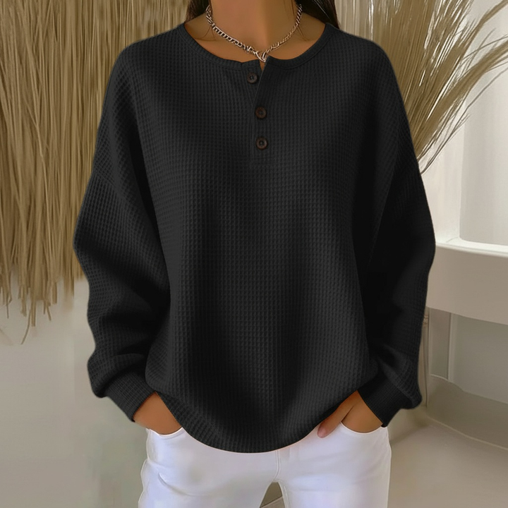 Women’s Cozy Waffle Sweater | Relaxed Fit