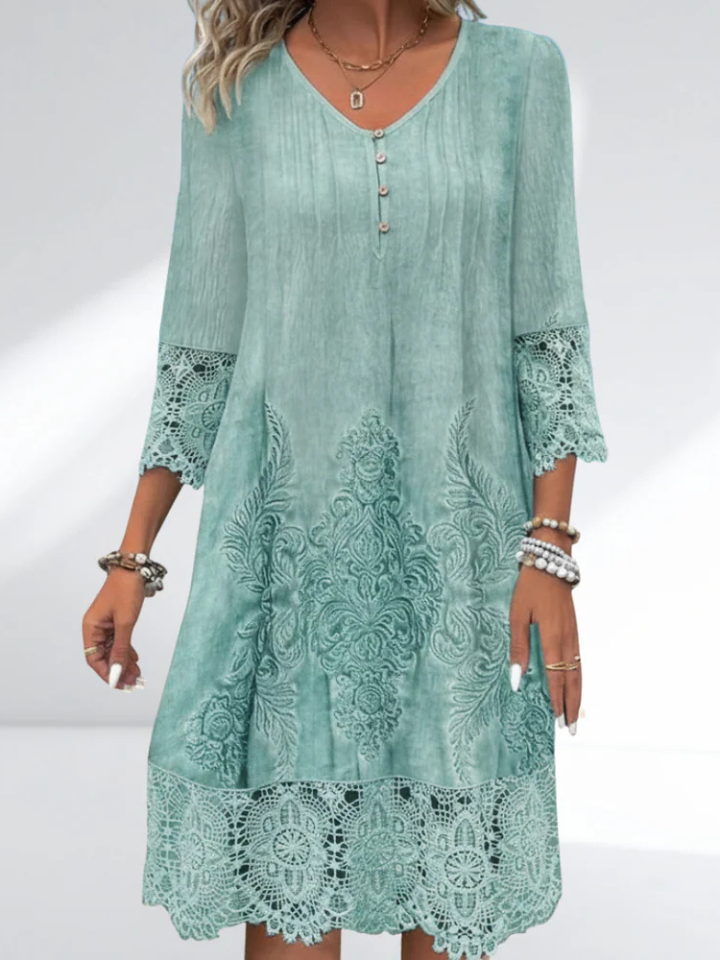 Women's Lace Midi Dress Outfit for Summer Holidays Weddings Parties and Everyday Wear