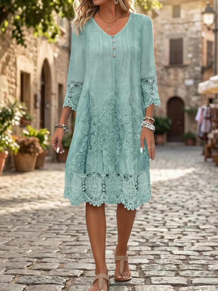 Women's Lace Midi Dress Outfit for Summer Holidays Weddings Parties and Everyday Wear