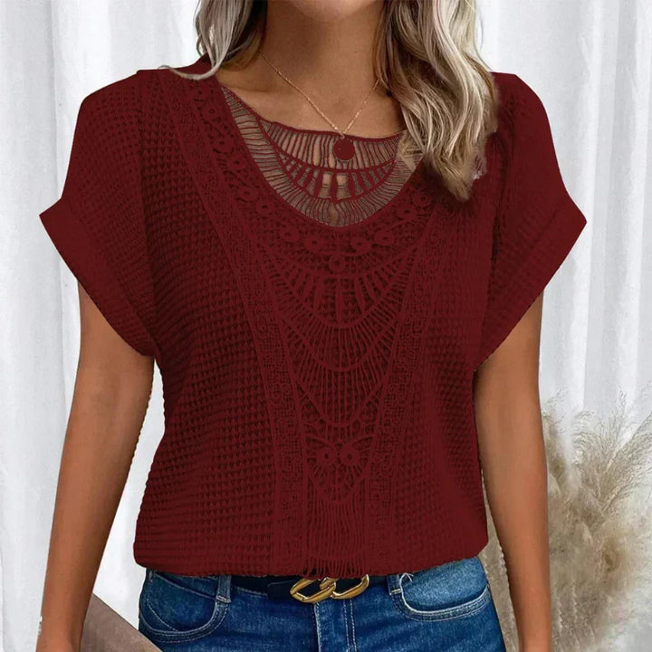 Women’s Casual Airy Summer Top | Lace Trim